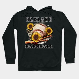 Awesome Baseball Name Oakland Proud Team Flowers Hoodie